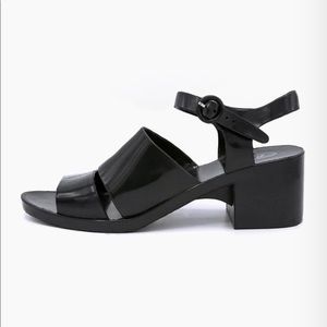 Los Angeles Apparel Heels Jelly Sandals Black womens 5